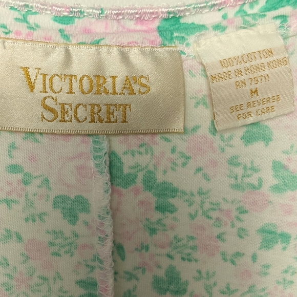 Victoria's Secret VTG Gold Label Pearl Button Cotton Floral Romper - Picture 3 of 5